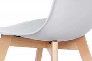 Jídelní židle CT-611 GREY - šedý plast / masiv buk č.3