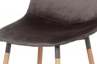 Jídelní židle CT-622 GREY4 - šedá látka samet / kov buk č.4