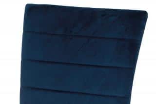 Jídelní židle AC-9910 BLUE4 - modrá látka samet / kov černý mat č.3