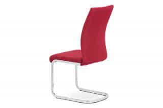 Jídelní židle DCH-455 RED2 - červená látka / kov chrom č.2