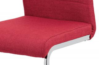 Jídelní židle DCH-455 RED2 - červená látka / kov chrom č.5