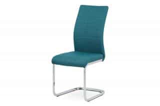 Jídelní židle DCH-455 BLUE2 - modrá látka / kov chrom č.1