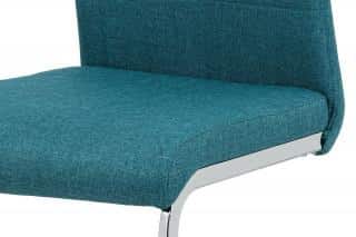Jídelní židle DCH-455 BLUE2 - modrá látka / kov chrom č.4
