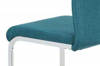 Jídelní židle DCH-455 BLUE2 - modrá látka / kov chrom č.5