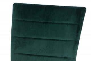 Jídelní židle, zelená látka samet, kov černý mat AC-9910 GRN4