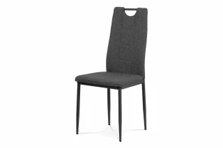 Jídelní židle, šedá látka, kov černý mat DCL-391 GREY2