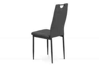 Jídelní židle, šedá látka, kov černý mat DCL-391 GREY2