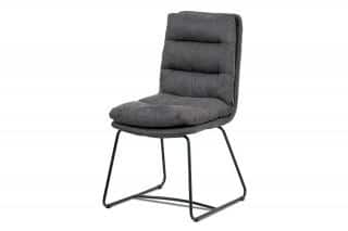 Jídelní židle, šedá látka, kov černý matný HC-460 GREY2