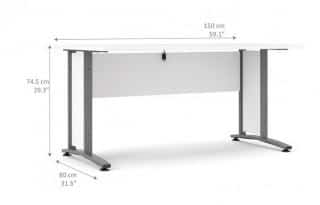 Psací stůl Office 402/437 dub sonoma/silver grey