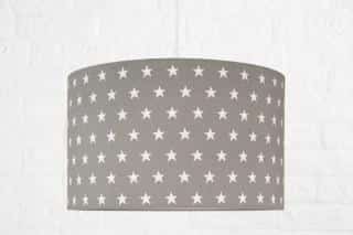 Textilní závěsná lampa Hvězdy - šedá