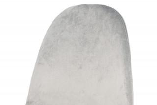 Jídelní židle, stříbrná sametová látka, kov dekor buk CT-622 SIL4