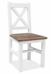 Židle Poprad hnědý vosk/bílá