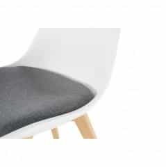 Židle DAMARA - bílá / šedá č.3