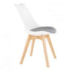 Židle DAMARA - bílá / šedá č.9