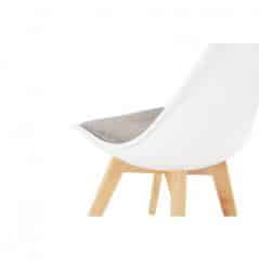 Židle DAMARA - bílá / šedě béžová č.6