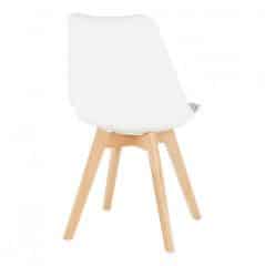 Židle DAMARA - bílá / šedě béžová č.8