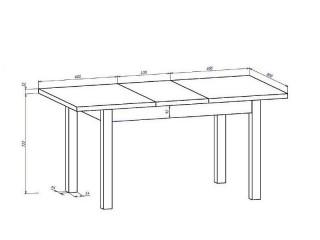 Rozkládací jídelní stůl Aspen 120x80 dub sonoma