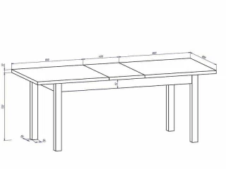 Rozkládací jídelní stůl Aspen 160x80 dub sonoma
