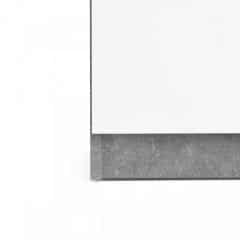 Komoda Simplicity 232 beton/bílý lesk