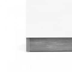 Komoda Simplicity 234 beton/bílý lesk