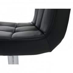 Barová židle, černá ekokůže / chrom, KANDY NEW
