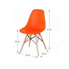 Židle, oranžová/buk, činka 3 NEW