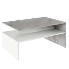 Konferenční stolek DAMOLI - beton / bílá