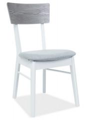 Jídelní čalouněná židle MR-SC bílá/šedá