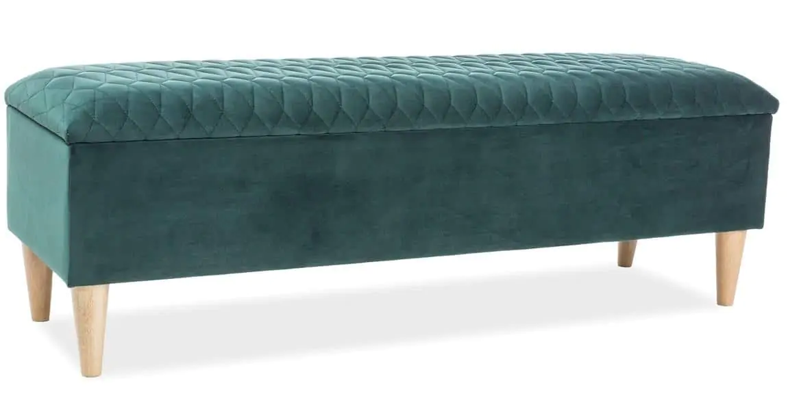 Casarredo Čalouněný taburet AZURRO VELVET zelená/dub