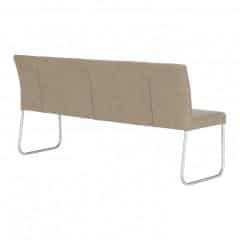 Designová lavice, šedohnědá ekokůže s efektem broušené kůže, INDRA typ 1 č.10