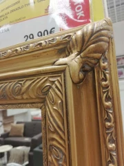 Zrcadlo MALKIA TYP 15 - dřevěný rám / zlatá č.5