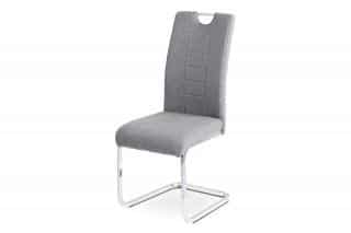Jídelní židle - šedá látka, kovová chromovaná podnož DCL-404 GREY2