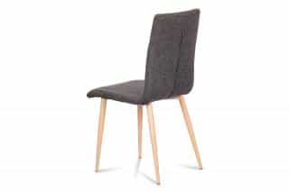 Jídelní židle, šedostříbrná látka, kov dekor buk DCL-603 SIL2