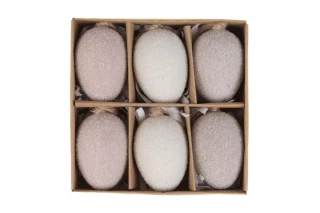 Vajíčka plastové v krabičce. 6ks/krabička. KLA617