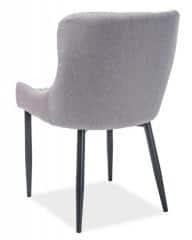 Jídelní čalouněná židle COLIN B šedá/černá