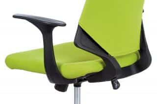 Kancelářská židle, zelená látka, černé PP područky KA-R204 GRN