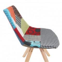 Židle KIMA NEW TYP 1 - látka patchwork / dřevo č.4