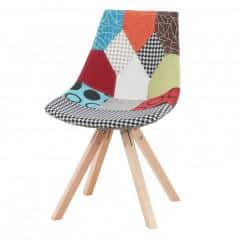 Židle KIMA NEW TYP 1 - látka patchwork / dřevo č.6