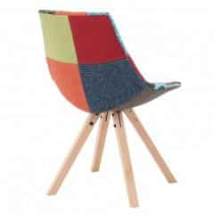 Židle KIMA NEW TYP 1 - látka patchwork / dřevo č.9