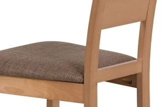 Jídelní židle BC-2603 BUK3 - buk/potah hnědý