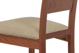Jídelní židle BC-2603 TR3 - třešeň/potah béžový