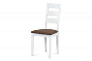 Jídelní židle BC-2603 WT - bílá/potah hnědý