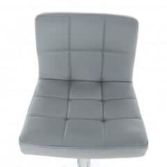 Barová židle KANDY NEW - ekokůže šedá / chrom č.6