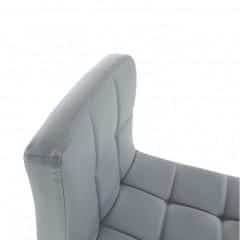 Barová židle KANDY NEW - ekokůže šedá / chrom č.3