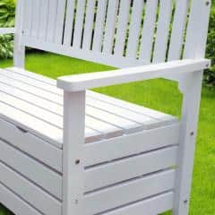 Zahradní lavička, bílá, DILKA