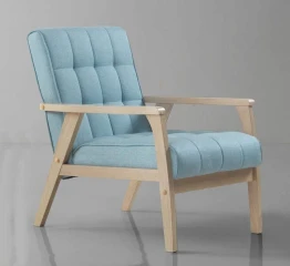 Křeslo PETRA modrá/bílá lazura