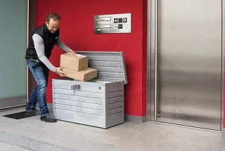 Úložný zamykací box (šedý křemen metalíza)