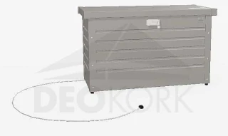 Úložný zamykací box (šedý křemen metalíza)