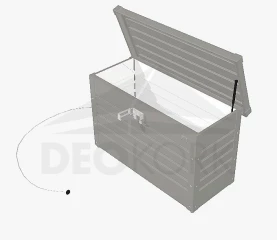 Úložný zamykací box (šedý křemen metalíza)