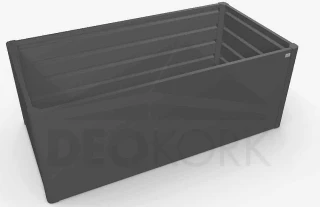 Zvýšený truhlík na zeleninu 2 x 1 (tmavě šedá metalíza)